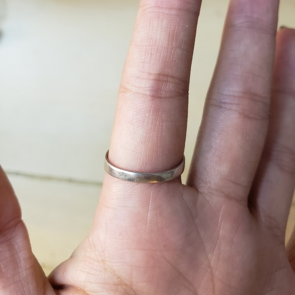 blue and silver leaf design ring - Picture 5 of 5